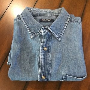 Puritan short sleeve denim shirt
